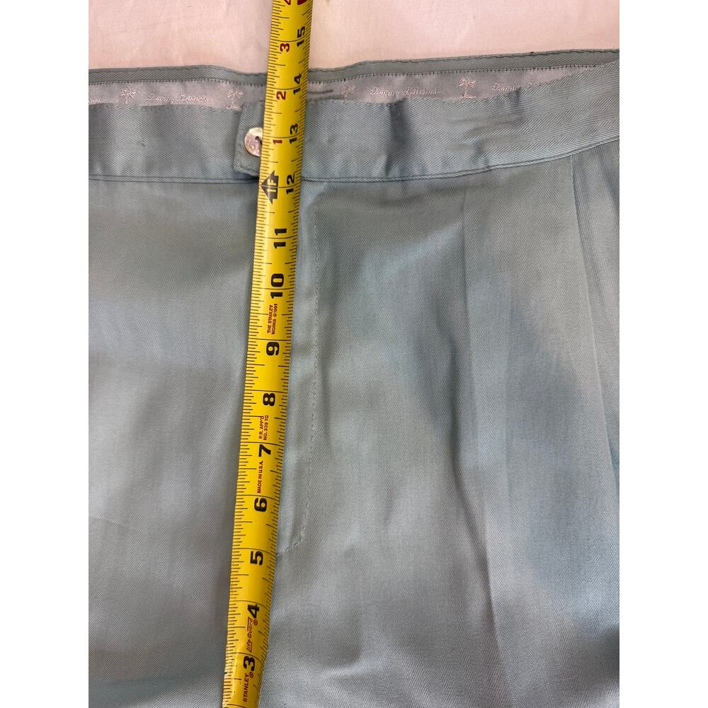 Tommy Bahama 100% Silk Womens Ocean Blue Fully Lined Wide Leg Pants Size 14 - Picture 9 of 11